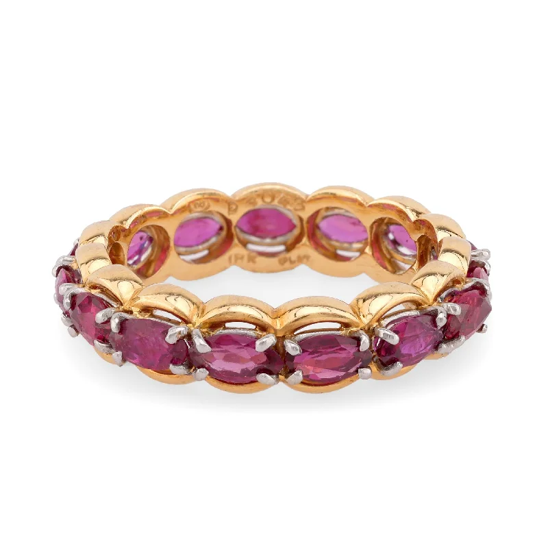 Men's Sapphire Engagement Rings in 18K White Gold with Pave Diamond AccentsVintage Oscar Heyman 3 Carat Ruby 18K Yellow Gold Eternity Ring