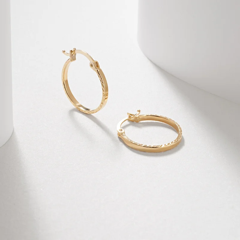 Custom - Engraved Titanium Wedding Bands with Personalized Messages for a One - of - a - Kind and Sentimental Piece9K Yellow Gold Diamond Cut Square Edge Hoops Custom - Engraved Titanium Wedding Bands with Personalized Messages for a One - of - a - Kind and Sentimental Piece9K Yellow Gold Diamond Cut Square Edge Hoops