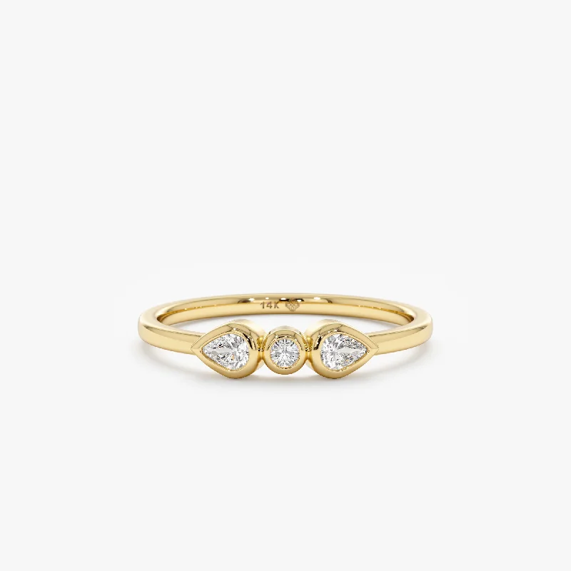 Men's Alexandrite Engagement Rings in Platinum with a Hidden Halo of DiamondsRound and Pear Cut Diamond Ring, Saige