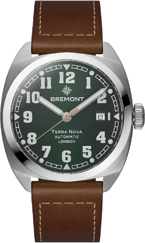 Adjustable - Fit Wedding Bands in Gold - Plated Metal for a Comfortable and Custom - Fitting OptionBremont Terra Nova 40.5 Date Green Leather Adjustable - Fit Wedding Bands in Gold - Plated Metal for a Comfortable and Custom - Fitting OptionBremont Terra Nova 40.5 Date Green Leather