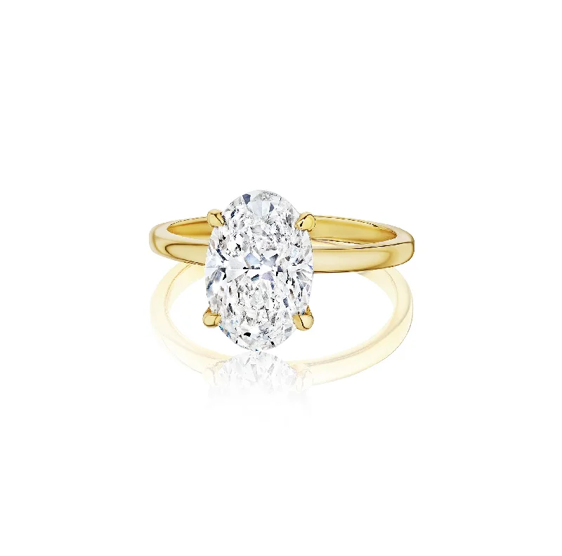 Men's Turquoise Engagement Rings in 925 Silver with a Southwestern - Inspired BandFink's Exclusive Oval Diamond Solitaire Ring in Yellow Gold