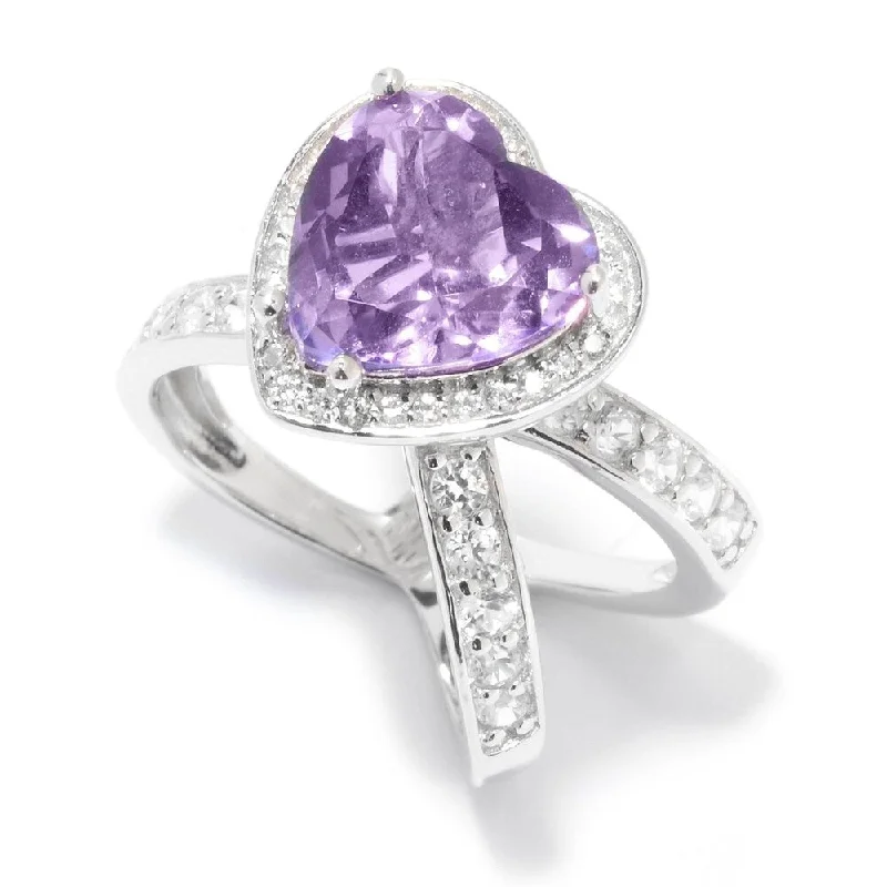 Alexandrite Gemstone Rings in Platinum with a Hidden Halo for a Rare and Luxurious PieceSterling Silver 4.3ctw African Amethyst and White Zircon Heart Shaped Ring Alexandrite Gemstone Rings in Platinum with a Hidden Halo for a Rare and Luxurious PieceSterling Silver 4.3ctw African Amethyst and White Zircon Heart Shaped Ring