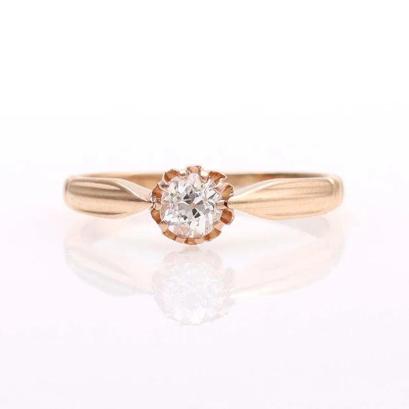 Men's Tanzanite Engagement Rings in Palladium with a Three - Stone ArrangementAntique Rose Gold Engagement Ring #VR240906-7