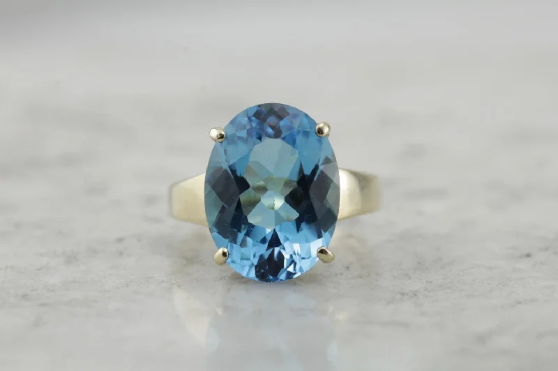 Aquamarine Gemstone Rings in 9K Gold with a Bezel Setting for a Modern and Secure FitBright Blue Topaz Cocktail Ring, Blue Statement Ring in Gold Mounting Aquamarine Gemstone Rings in 9K Gold with a Bezel Setting for a Modern and Secure FitBright Blue Topaz Cocktail Ring, Blue Statement Ring in Gold Mounting