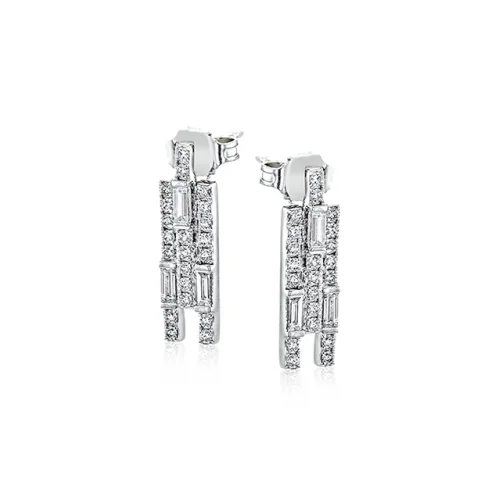 Men's Sapphire Engagement Rings in 18K White Gold with Pave Diamond AccentsZeghani Earrings Ze730 Men's Sapphire Engagement Rings in 18K White Gold with Pave Diamond AccentsZeghani Earrings Ze730