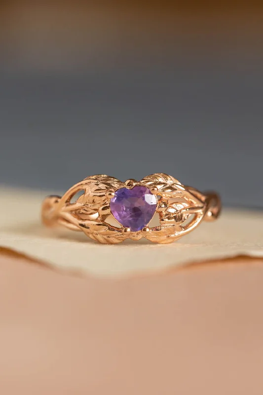 Men's Lapis Lazuli Engagement Rings in Sterling Silver with a Star - Shaped Stone SettingHeart sapphire twig engagement ring, rose gold ring with sapphire / Tilia Men's Lapis Lazuli Engagement Rings in Sterling Silver with a Star - Shaped Stone SettingHeart sapphire twig engagement ring, rose gold ring with sapphire / Tilia
