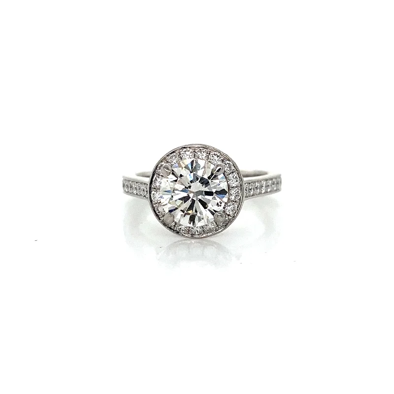 Men's Opal Engagement Rings in 10K Gold with a Milgrain - Trimmed BandPave Halo Engagement