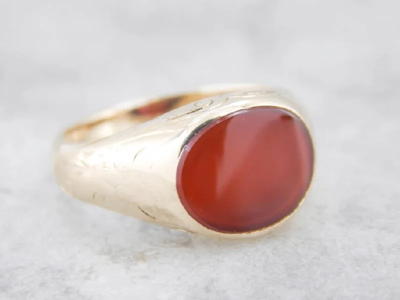 Citrine Gemstone Rings in Stainless Steel with a Stackable Design for a Trendy Everyday WearCurved Cut Carnelian Etched Yellow Gold Ring Citrine Gemstone Rings in Stainless Steel with a Stackable Design for a Trendy Everyday WearCurved Cut Carnelian Etched Yellow Gold Ring