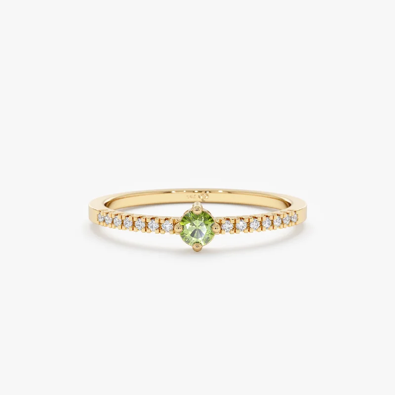 Men's Emerald Engagement Rings with 14K Yellow Gold and Vintage - Style FiligreePeridot and Diamond Engagement Ring, Angela Men's Emerald Engagement Rings with 14K Yellow Gold and Vintage - Style FiligreePeridot and Diamond Engagement Ring, Angela