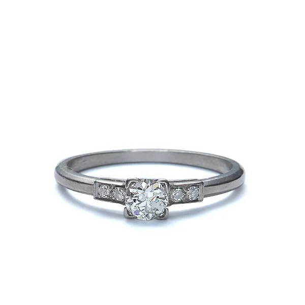 Men's Amethyst Engagement Rings in Sterling Silver with a Contemporary Geometric SettingVintage Engagement Ring #R295