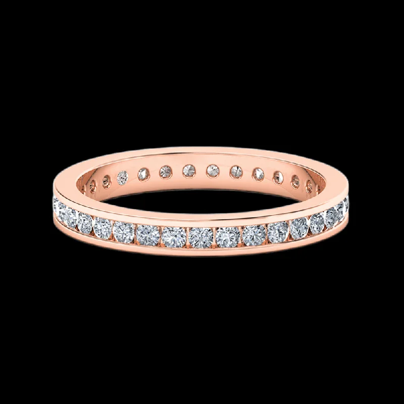 Infinity - Symbol Wedding Bands in Rose Gold with Small Diamonds for a Romantic and Symbolic GestureAllegra - Full Eternity Infinity - Symbol Wedding Bands in Rose Gold with Small Diamonds for a Romantic and Symbolic GestureAllegra - Full Eternity