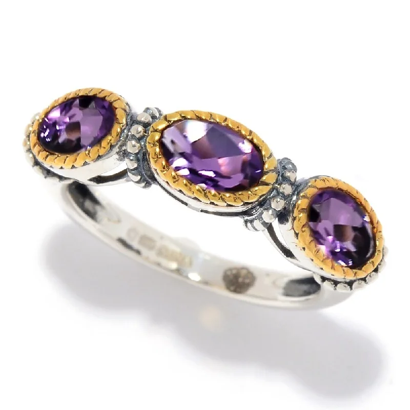 Topaz Gemstone Rings in 10K Gold with a Channel - Set Design for a Contemporary and Durable Option925 Sterling Silver African Amethyst 3-Stone Ring Topaz Gemstone Rings in 10K Gold with a Channel - Set Design for a Contemporary and Durable Option925 Sterling Silver African Amethyst 3-Stone Ring