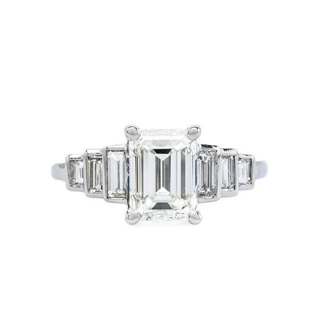 Men's Tanzanite Engagement Rings in Palladium with a Three - Stone ArrangementNovato