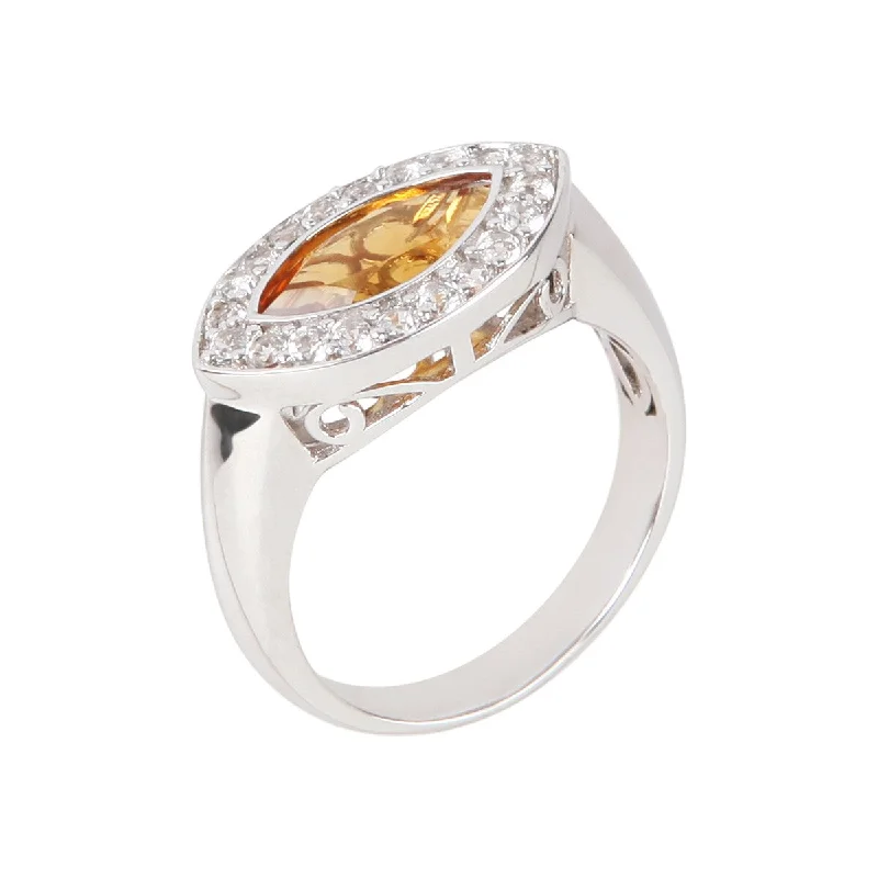 Citrine Gemstone Rings in Stainless Steel with a Stackable Design for a Trendy Everyday Wear925 Sterling Silver Citrine and White Topaz Ring Citrine Gemstone Rings in Stainless Steel with a Stackable Design for a Trendy Everyday Wear925 Sterling Silver Citrine and White Topaz Ring