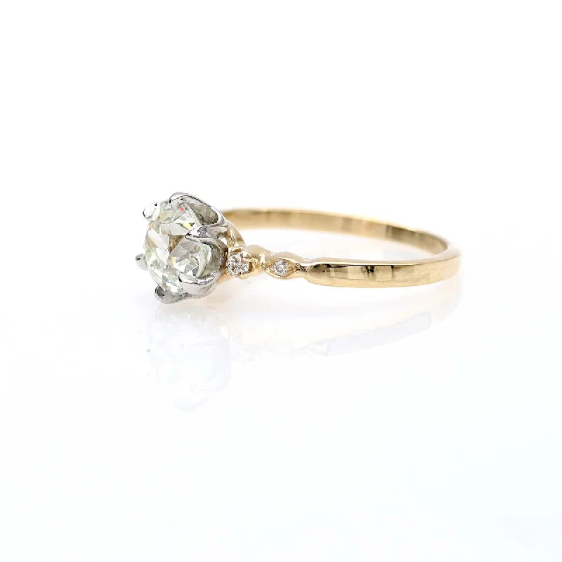 Men's Diamond Engagement Rings with Platinum Band and Halo Setting for a Luxury ProposalThe Cordelia Replica Edwardian Engagement Ring #3510-6