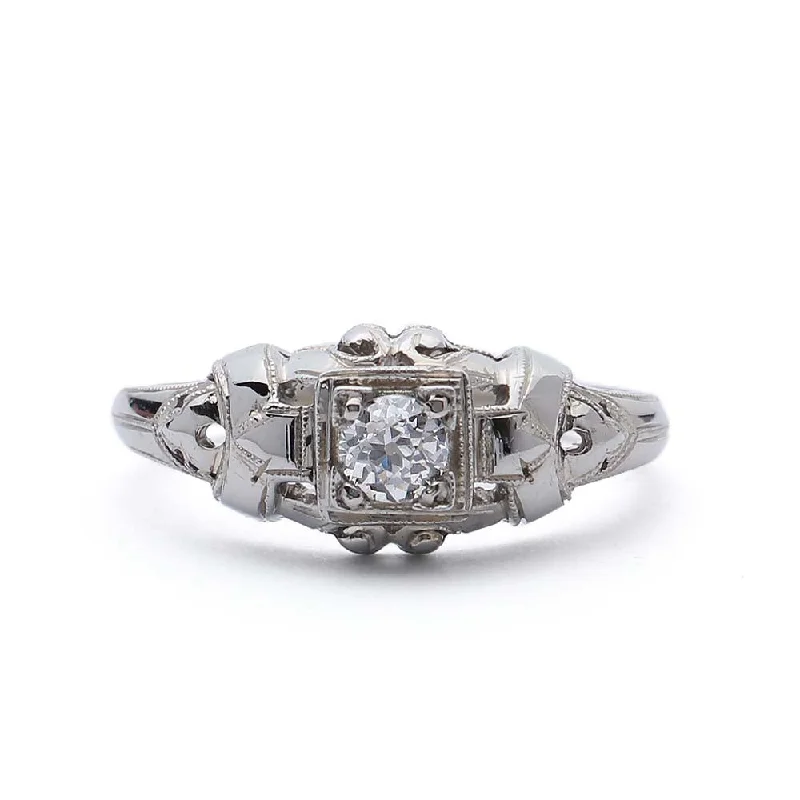 Men's Garnet Engagement Rings in 18K Gold Vermeil with Intricate Engraved Details1930s Filigree Engagement Ring #VR180920-4