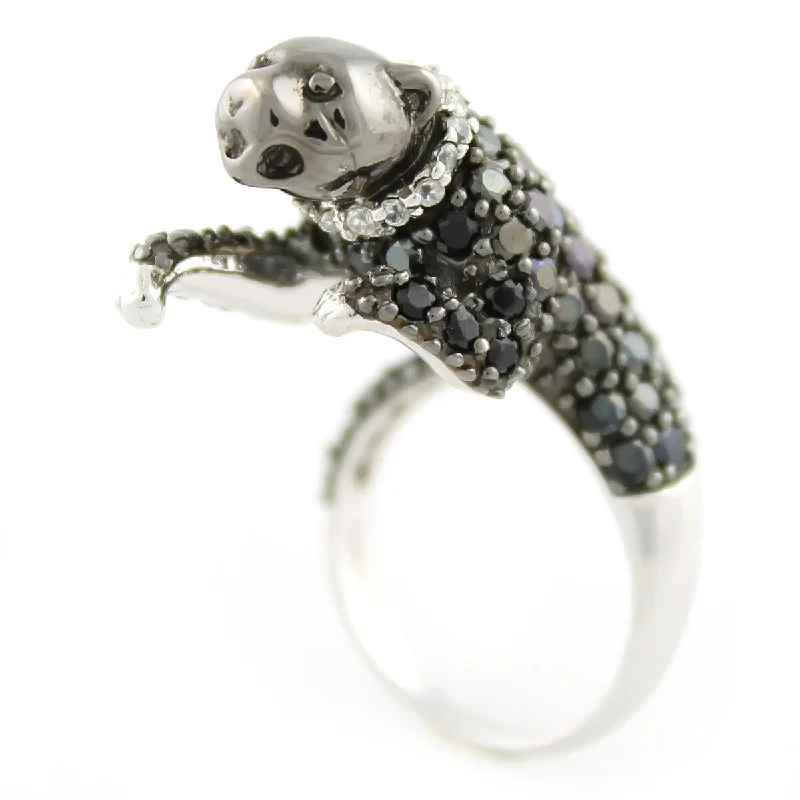 Sapphire Gemstone Rings in 18K White Gold with Diamond Accents for an Elegant Engagement925 Sterling Silver Black Spinel and White Natural Zircon Ring Sapphire Gemstone Rings in 18K White Gold with Diamond Accents for an Elegant Engagement925 Sterling Silver Black Spinel and White Natural Zircon Ring