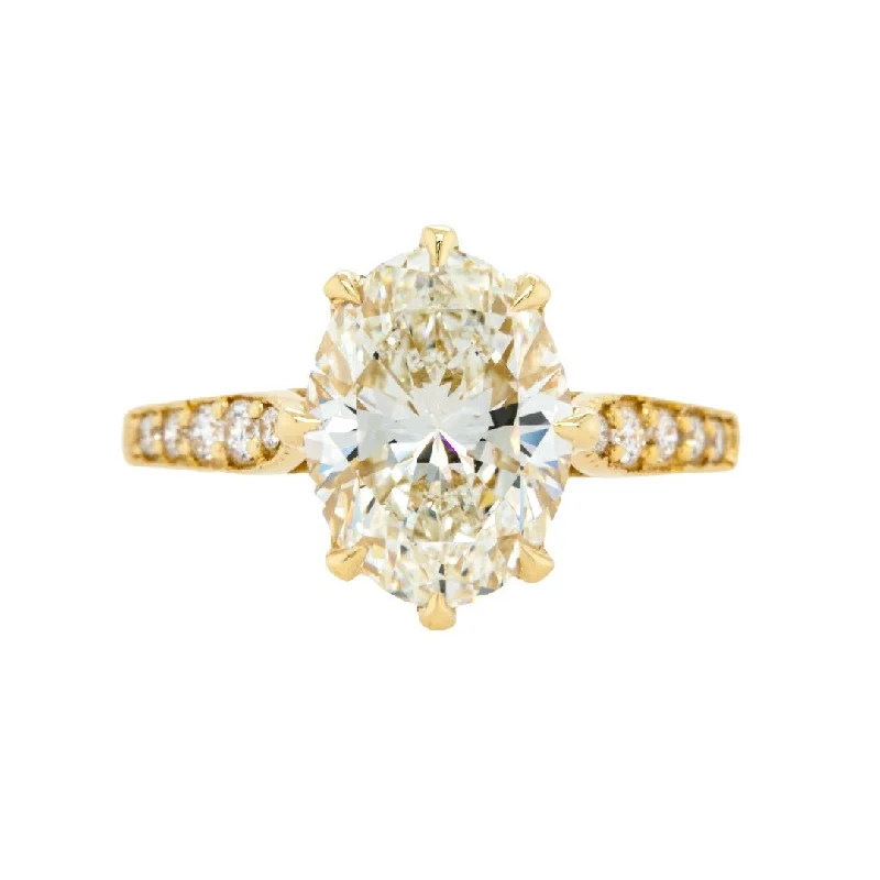 Men's Peridot Engagement Rings in 14K Gold - Filled Metal with a Micro - Pave SettingMeridian Oval
