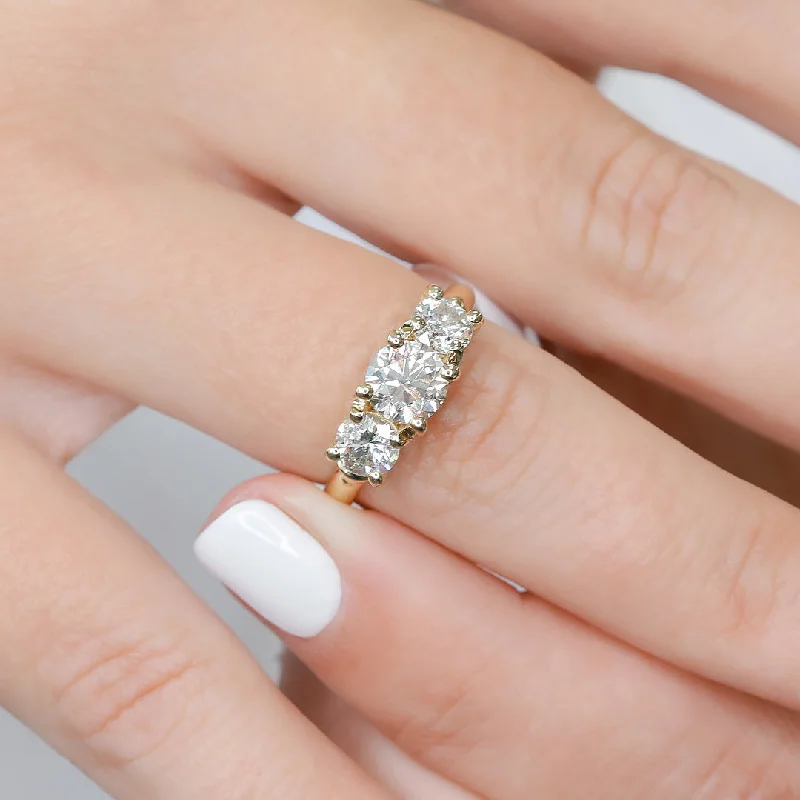 Men's Citrine Engagement Rings in Stainless Steel with a Stackable Band DesignDaylight Basket Settings Natural Round  Diamond Engagement Ring