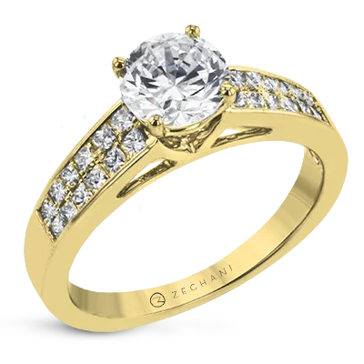 Men's Tourmaline Engagement Rings in 18K Two - Tone Gold with a Floral - Inspired SettingZR2092 Engagement Ring in 14k Gold