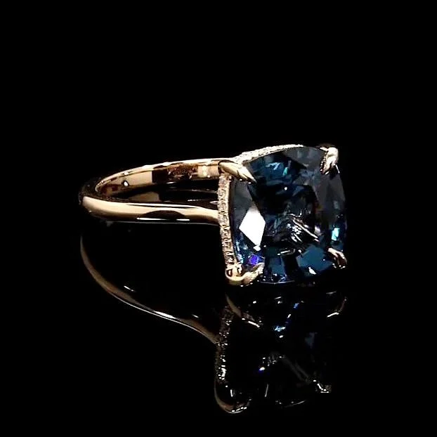 Men's Peridot Engagement Rings in 14K Gold - Filled Metal with a Micro - Pave Setting4.0CT Rose Gold Cushion Cut Blue Sapphire Sterling Silver Engagement Ring