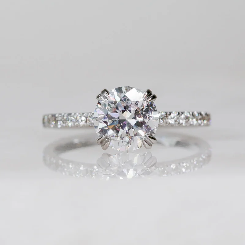 Men's Tourmaline Engagement Rings in 18K Two - Tone Gold with a Floral - Inspired SettingMatahari  Natural Round Cut Diamond Engagement Ring