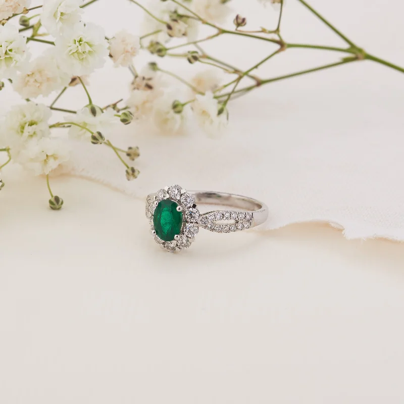 Custom - Engraved Titanium Wedding Bands with Personalized Messages for a One - of - a - Kind and Sentimental Piece18K White Gold Oval Natural Emerald Diamond Halo Ring 0.75tdw Custom - Engraved Titanium Wedding Bands with Personalized Messages for a One - of - a - Kind and Sentimental Piece18K White Gold Oval Natural Emerald Diamond Halo Ring 0.75tdw