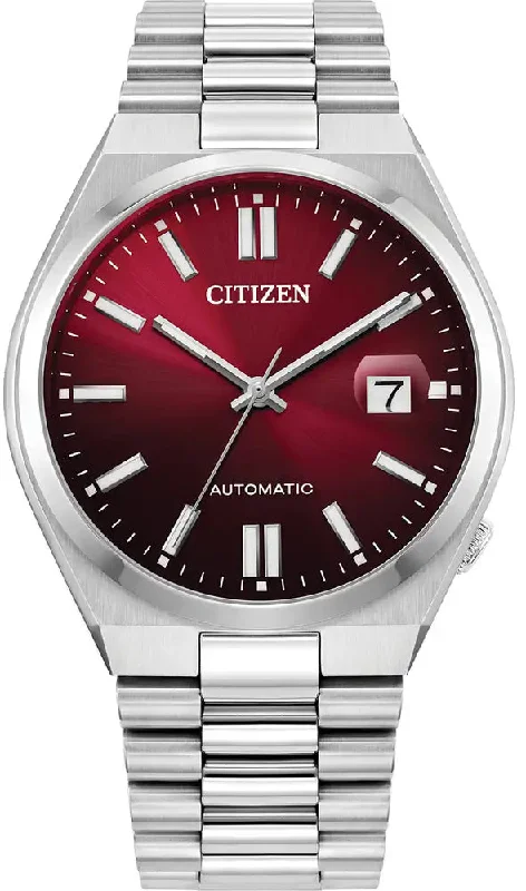 Stackable Wedding Bands in Sterling Silver with Enamel Inlays for a Colorful and Versatile OptionCitizen Tsuyosa Automatic Unisex Stackable Wedding Bands in Sterling Silver with Enamel Inlays for a Colorful and Versatile OptionCitizen Tsuyosa Automatic Unisex