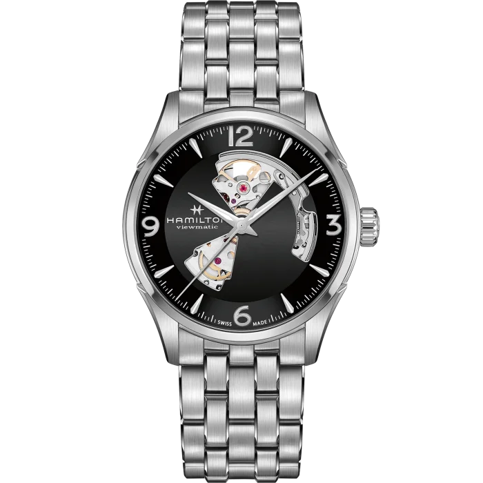 Men's Diamond Engagement Rings with Platinum Band and Halo Setting for a Luxury ProposalJazzmaster Open Heart Auto
 H32705131