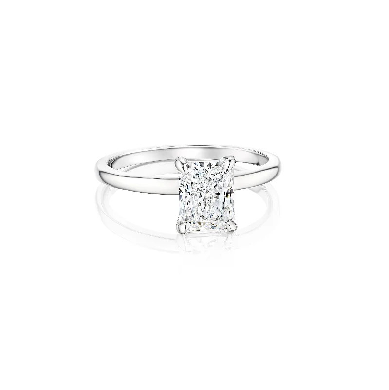 Men's Citrine Engagement Rings in Stainless Steel with a Stackable Band DesignFink's Exclusive Radiant Cut Diamond Solitaire Ring in Platinum