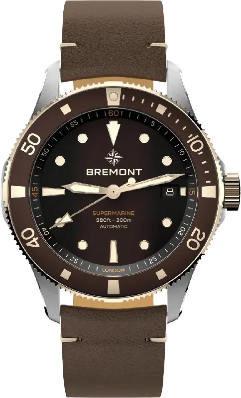 Sapphire - and - Diamond - Accented Wedding Bands in Platinum for a Royal and Sophisticated LookBremont Supermarine 300M Date Brown Leather Sapphire - and - Diamond - Accented Wedding Bands in Platinum for a Royal and Sophisticated LookBremont Supermarine 300M Date Brown Leather