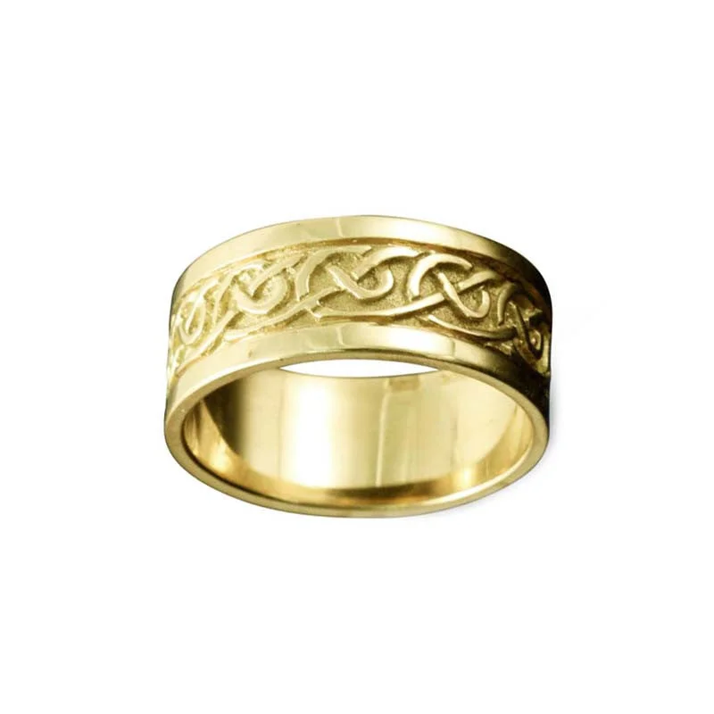 Vintage - Style Filigree Wedding Bands in 14K Gold for a Romantic and Antique - Inspired AestheticNoss Celtic Knotwork Ring Vintage - Style Filigree Wedding Bands in 14K Gold for a Romantic and Antique - Inspired AestheticNoss Celtic Knotwork Ring
