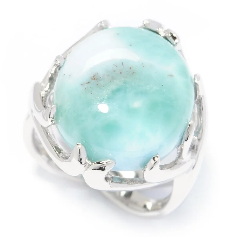 Agate Gemstone Rings in Sterling Silver with a Mosaic - Inspired Inlay for a Bohemian StyleSterling Silver Oval Larimar Split Shank Ring Agate Gemstone Rings in Sterling Silver with a Mosaic - Inspired Inlay for a Bohemian StyleSterling Silver Oval Larimar Split Shank Ring