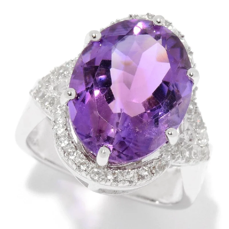 Lapis Lazuli Gemstone Rings in Sterling Silver with a Star - Shaped Setting for a Celestial - Inspired PieceSterling Silver 8.93ctw Amethyst & White Zircon Halo Ring Lapis Lazuli Gemstone Rings in Sterling Silver with a Star - Shaped Setting for a Celestial - Inspired PieceSterling Silver 8.93ctw Amethyst & White Zircon Halo Ring