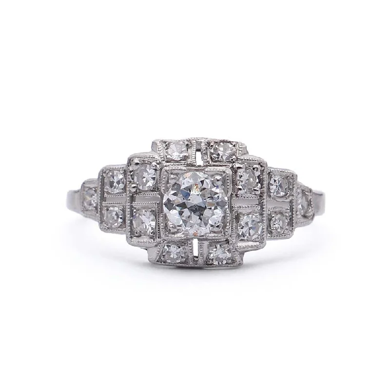 Men's Turquoise Engagement Rings in 925 Silver with a Southwestern - Inspired BandArt Déco Engagement Ring #VR190222-1