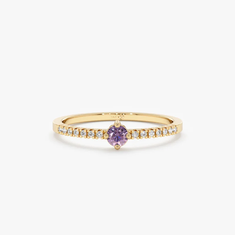 Men's Alexandrite Engagement Rings in Platinum with a Hidden Halo of DiamondsAmethyst and Diamond Engagement Ring, Angela Men's Alexandrite Engagement Rings in Platinum with a Hidden Halo of DiamondsAmethyst and Diamond Engagement Ring, Angela
