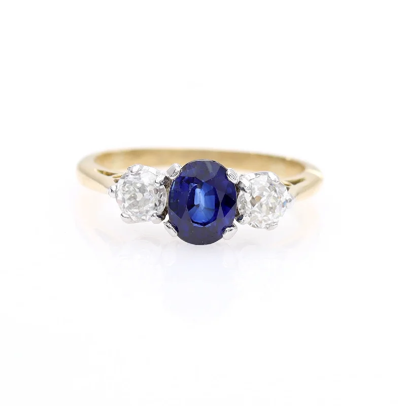 Men's Amethyst Engagement Rings in Sterling Silver with a Contemporary Geometric SettingCirca 1930s Three Stone Ring #VR240906-9
