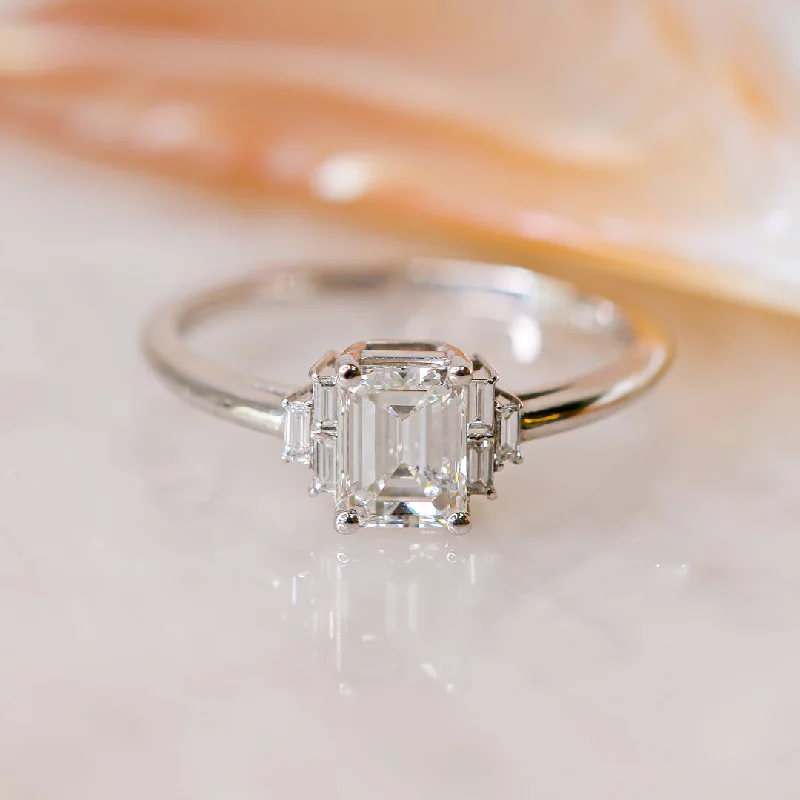 Men's Opal Engagement Rings in 10K Gold with a Milgrain - Trimmed BandBright Sky 4 Prongs Natural Emerald  Diamond Engagement Ring