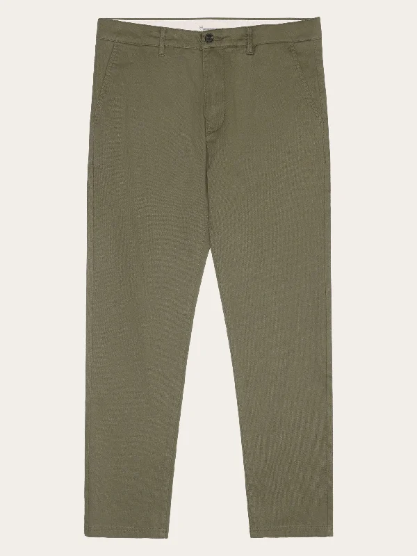 CHUCK regular canvas pants - GOTS/Vegan - Burned Olive