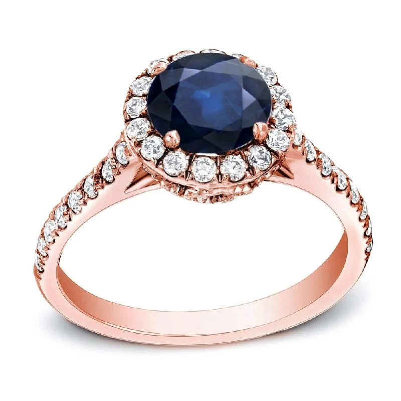 Three - Stone Engagement Rings Symbolizing Love's Past, Present, and Future with Asscher - Cut DiamondsAuriya 1 1/4ct Blue Sapphire and 1/2ctw Halo Diamond Engagement Ring 14K Gold (H-I, SI1-SI2) Three - Stone Engagement Rings Symbolizing Love's Past, Present, and Future with Asscher - Cut DiamondsAuriya 1 1/4ct Blue Sapphire and 1/2ctw Halo Diamond Engagement Ring 14K Gold (H-I, SI1-SI2)