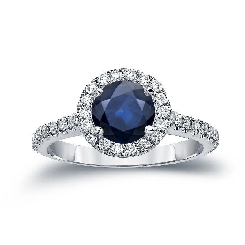Cluster Engagement Rings with Multiple Small Diamonds Arranged in a Stunning DesignAuriya 14k Gold 1 1/2ct Blue Sapphire and Diamond Halo Engagement Ring 2/5ctw (H-I, SI1-SI2) Cluster Engagement Rings with Multiple Small Diamonds Arranged in a Stunning DesignAuriya 14k Gold 1 1/2ct Blue Sapphire and Diamond Halo Engagement Ring 2/5ctw (H-I, SI1-SI2)