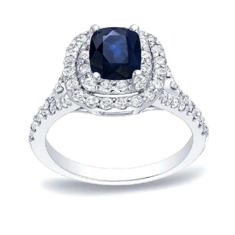 Cushion - Cut Halo Engagement Rings with a Platinum Band and Micro - Pave DetailsAuriya 14k Gold 1/2ct Cushion-cut Sapphire and Diamond Halo Engagement Ring 3/4ctw Cushion - Cut Halo Engagement Rings with a Platinum Band and Micro - Pave DetailsAuriya 14k Gold 1/2ct Cushion-cut Sapphire and Diamond Halo Engagement Ring 3/4ctw