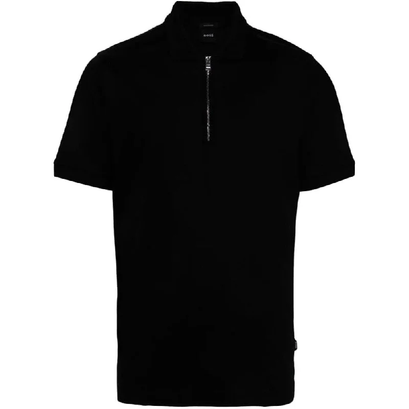 Hugo Boss Men Polston 11 Polo T-Shirt Short Sleeve Slim Fit Black