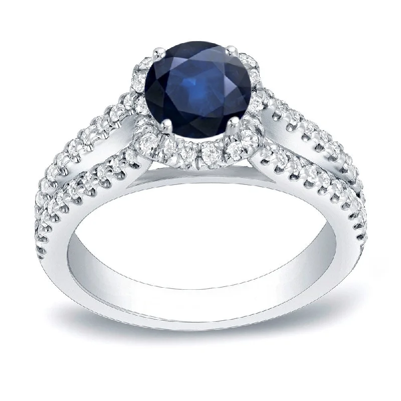 Oval Cut Engagement Rings in Palladium with a Hidden Halo for a Surprise SparklePlatinum Round 3/4ct Sapphire and 1/2ct TDW Diamond Halo Engagement Ring by Auriya Oval Cut Engagement Rings in Palladium with a Hidden Halo for a Surprise SparklePlatinum Round 3/4ct Sapphire and 1/2ct TDW Diamond Halo Engagement Ring by Auriya