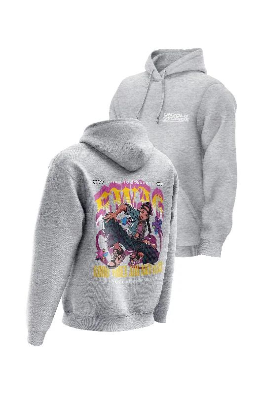 Untold Studios Born to Stand out Hoodie - Grey