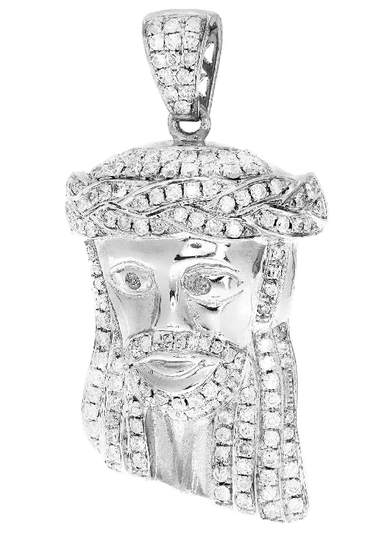 Statement gemstone necklaces for partiesDiamond Jesus Piece | 11.14 Grams | 1.63 Carats