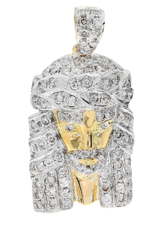 Diamond-studded pendants for anniversariesDiamond Jesus Piece | 7.03 Grams | 1.42 Carats