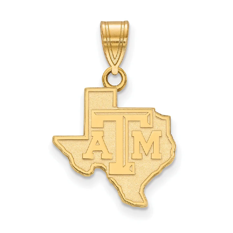 Adjustable - Chain Cubic Zirconia Solitaire Pendant for a Sparkling Gift14k Gold Plated Silver Texas A&M U. Medium Logo Pendant Adjustable - Chain Cubic Zirconia Solitaire Pendant for a Sparkling Gift14k Gold Plated Silver Texas A&M U. Medium Logo Pendant