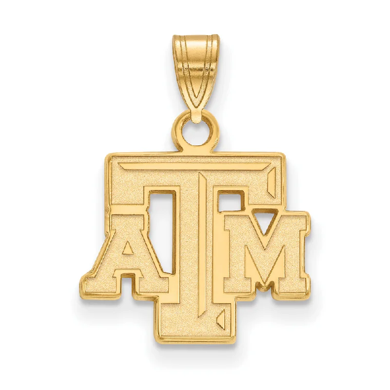Adjustable - Chain Cubic Zirconia Solitaire Pendant for a Sparkling Gift14k Gold Plated Silver Texas A&M U. Small Fancy 'TAM' Pendant Adjustable - Chain Cubic Zirconia Solitaire Pendant for a Sparkling Gift14k Gold Plated Silver Texas A&M U. Small Fancy 'TAM' Pendant