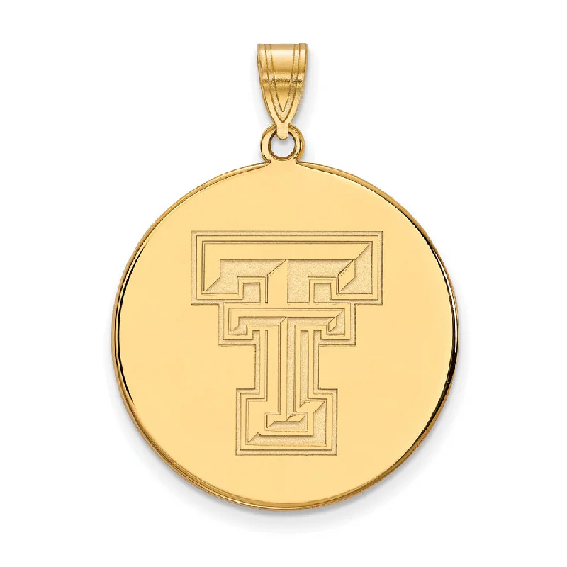 Glow - in - the - Dark Starry Sky Pendant for Nighttime Adventures14k Gold Plated Silver Texas Tech U. XL 'TT' Disc Pendant Glow - in - the - Dark Starry Sky Pendant for Nighttime Adventures14k Gold Plated Silver Texas Tech U. XL 'TT' Disc Pendant